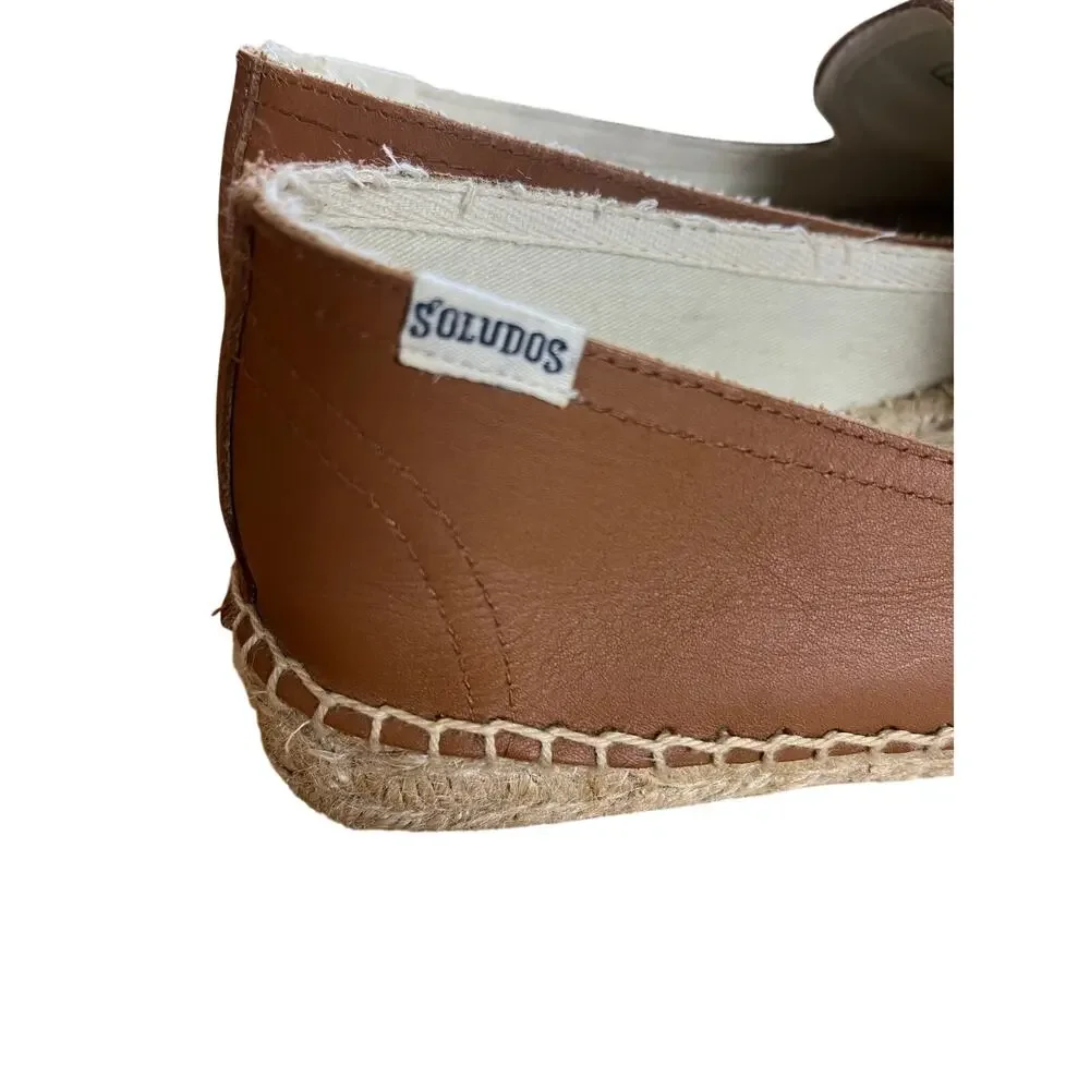 Soludos | Women's Size 9 Leather Espadrilles Brown